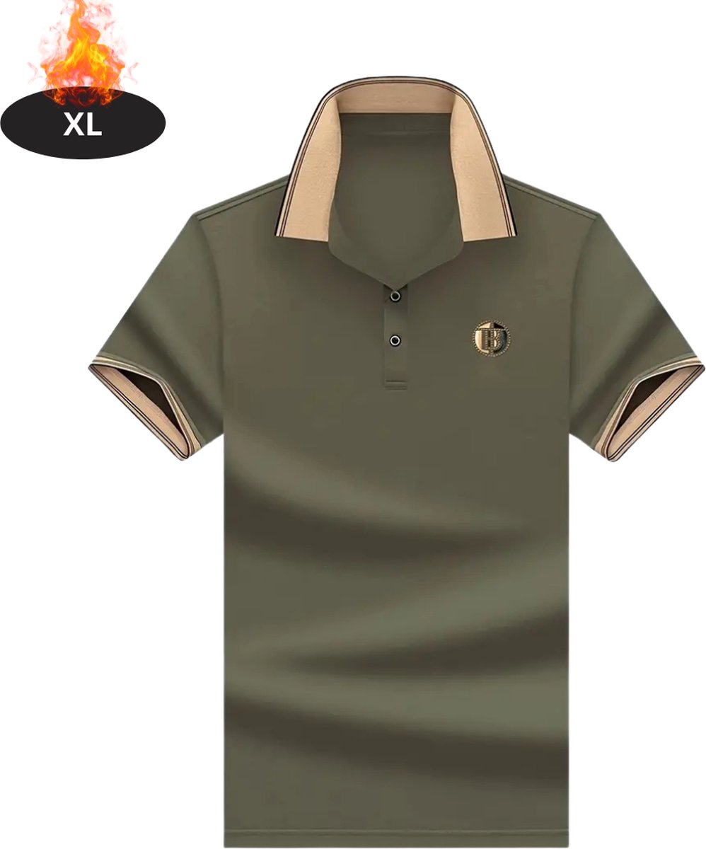 Bovista Poloshirt Heren T-Shirt Heren Shirt Overhemd Polo Shirt Legergroen