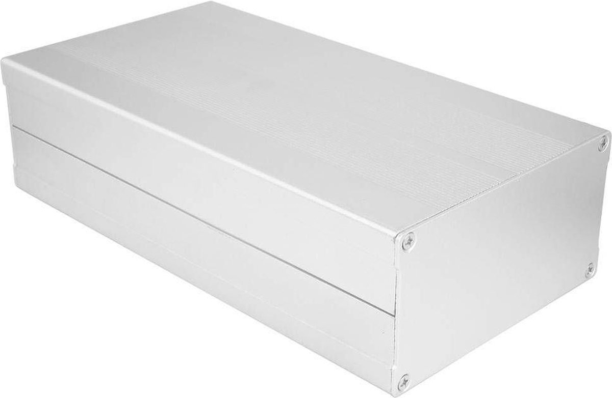 Elektronische behuizing DIY circuit aluminium split-type koeling zilver zand 55 x 106 x 200 mm met platte plaat .