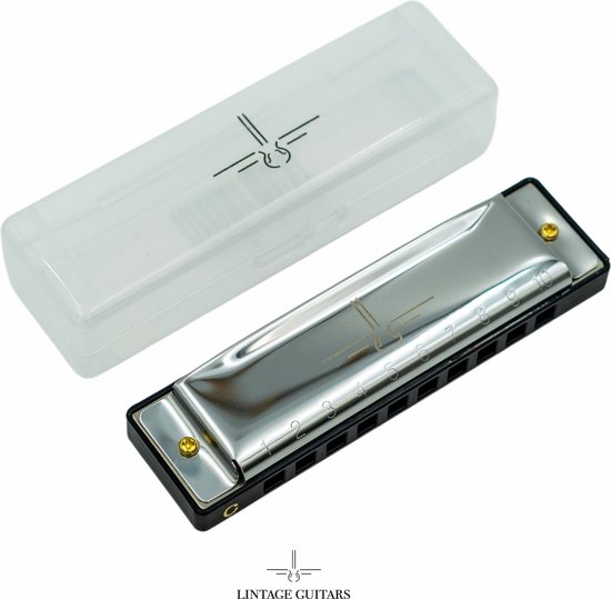 Mondharmonica C voor Volwassenen en Kinderen - Blues Harp - Zilver