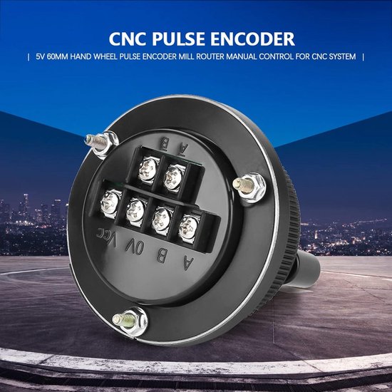 FEVERWORK 60mm Pulser Handwiel Kit 5V Handmatige Pulse Generator CNC Machine Roterende Encoder Handwiel