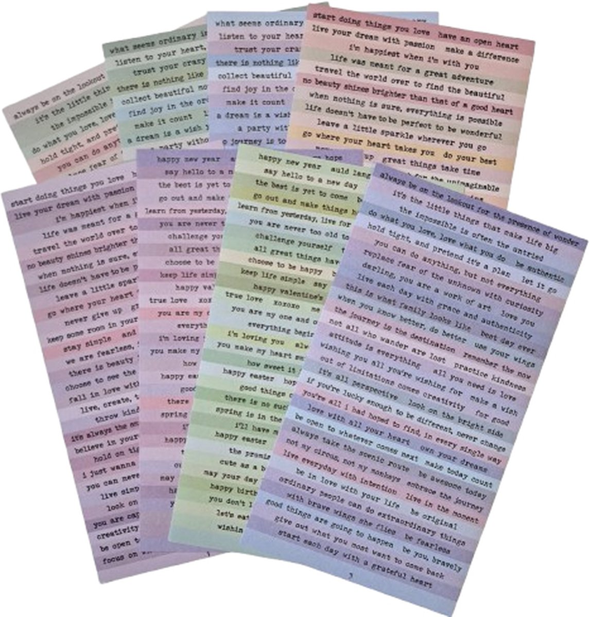 Roze pastel tekst stickers - Tekst - Deco stickers - 8 vellen - Engelse teksten - Scrapbook - Bullet journal stickers - laptop stickers - Stickers volwassenen en kinderen