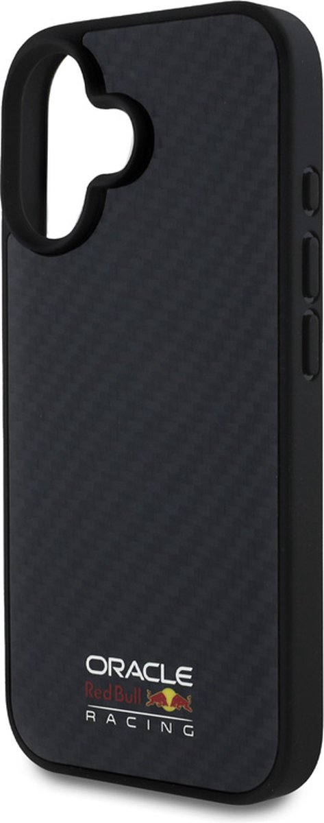 Red Bull Racing iPhone 16 Backcover hoesje Magsafe - Carbon Fiber - Shiny logo - Zwart van Red Bull Racing — afbeelding 4