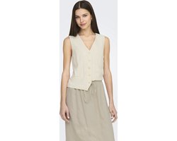 Only Gilet Onliris-siesta S/l Linen Bl Vest Tl 15348125 Moonbeam Dames Maat - 40