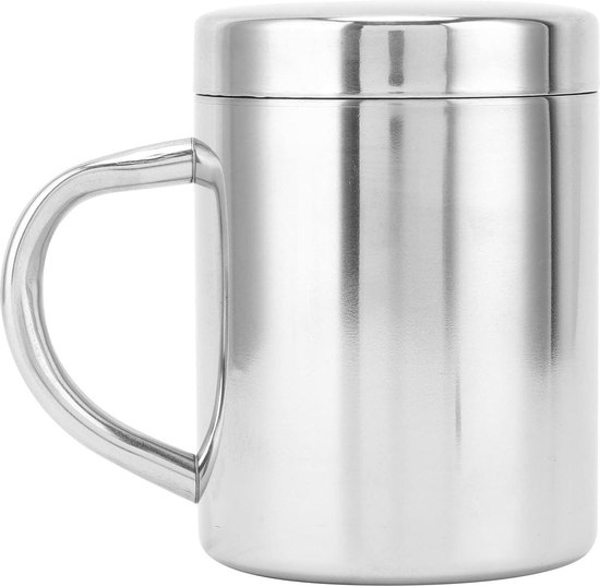 Roestvrijstalen Koffiemok Om Mee Te Nemen, Lekvrij, Met Deksel Herbruikbare Koffiemok Thermobeker Voor Onderweg Milieuvriendelijk Oranje 510 Ml 3