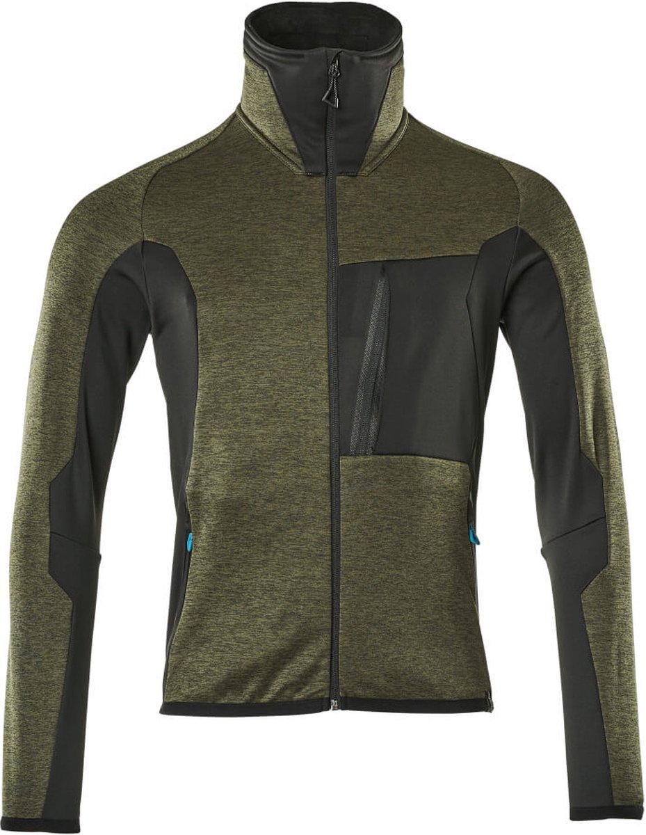 Mascot Advanced Fleecetrui met rits 17103-316 - Mosgroen/Zwart - XS