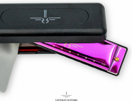 Harmonica Do Majeur - Violet Métallisé - Harmonica pour Adultes et Enfants - Harmonica Chronomatique