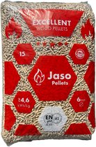 Jaso - Premium Houtpellets - Pellets voor Pelletkachel - Pelletkorrels - 15KG - 100% Naaldhout - 4.9 kWh/kg -