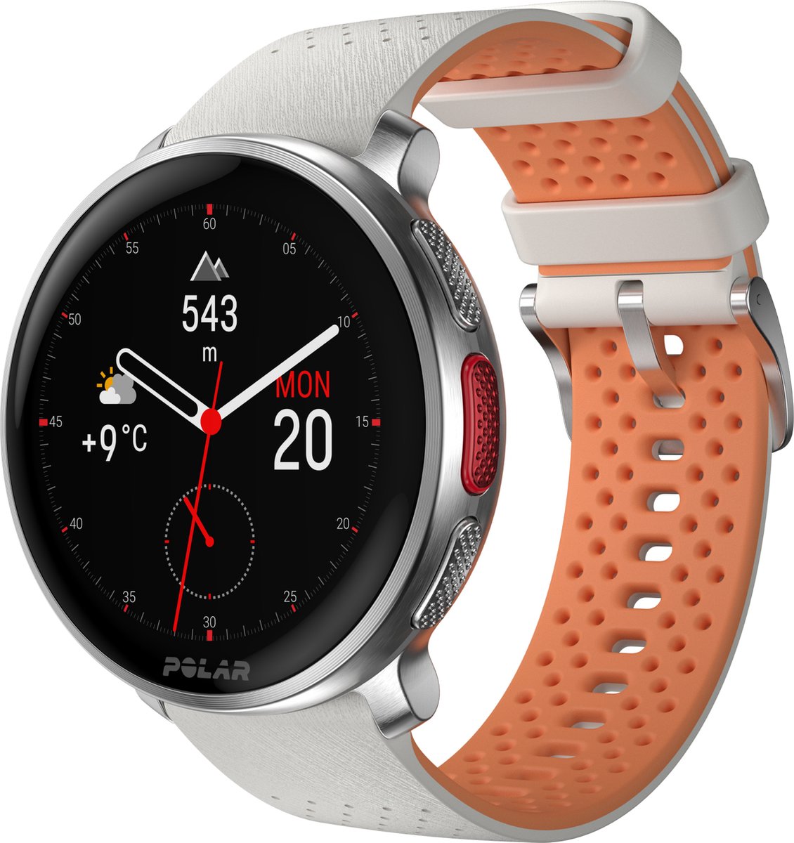 Polar Vantage V3 Sport Smartwatch GPS Zilver/Abrikoos - afbeelding 2
