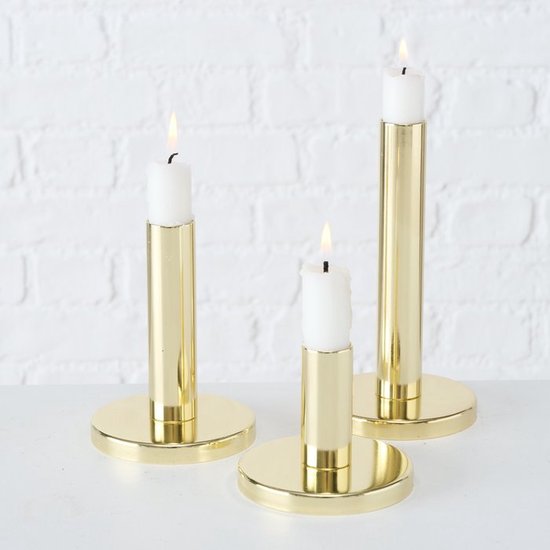 Giftdecor Kaarsen kandelaar - glas - voor stompkaarsen - H9 cm | Leen Bakker