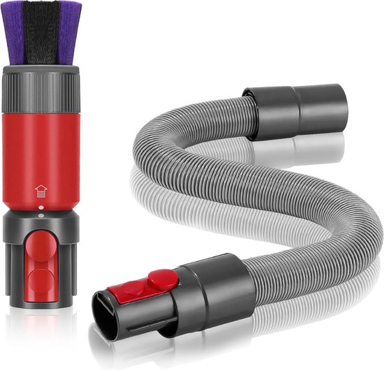 ZENC® Flexibele Slang & Anti-Kras Borstel Geschikt voor Dyson Steelstofzuiger V15, V11, V10, V8 & V7 – Mondstuk – Opzetstuk – Stofzuigeraccessoires – Grijs