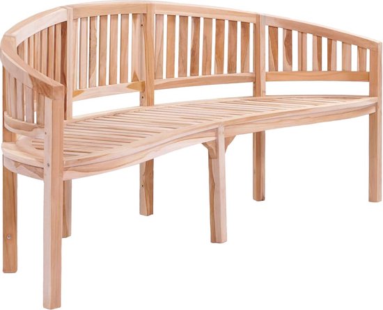 The Living Store Banc de terrasse en teck - 200 x 51 x 86 cm - Durable et Elegant
