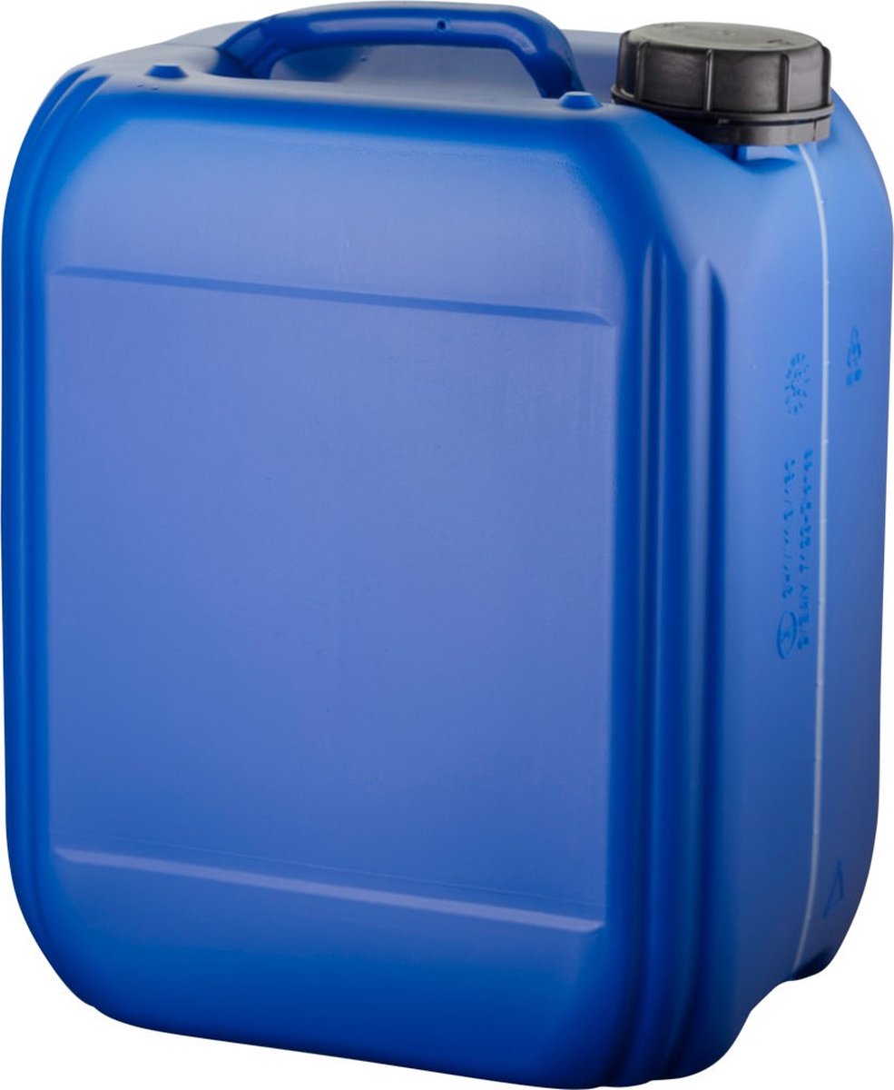 Jerrycan 5 liter blauw met zichtstreep | geschikt voor water | UN gekeurd | benzine | handig stapelbaar | food grade | inclusief dop | totaal te legen | noodpakket