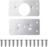 Knaak Scharnier Reparatie Set - Voor Kast- en Deurreparatie - Incl. 12 Schroeven - 2 Stuks