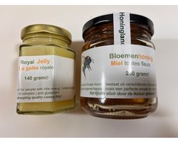 Honingland: Koninginnegelei , La gelée Royale , Koninginnebrij , Royal Jelly. 140 gram met gratis potje Honingland Bloemenhoning 250 gram !