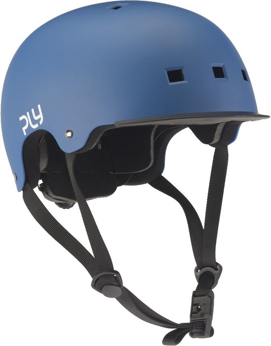 PLY Plain Skatehelm – 55-58cm Blauw