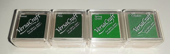 Tsukineko VersaCraft Tampone Inchiostro 95x65mm - 4 Colori Opachi Tonalità Viola Per Stampa E Scrapbooking