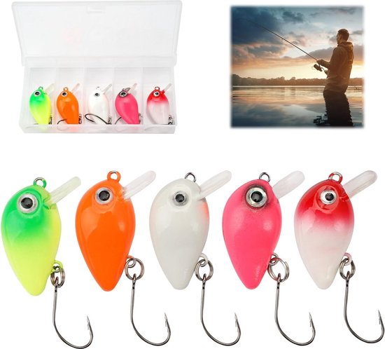 Paradox Fishing Forelstick-lepelset, 5 lepels, 2,3 g, Thunder Stick forelaas, set voor forel, vissen, foreldeeg, forel (2,3 g