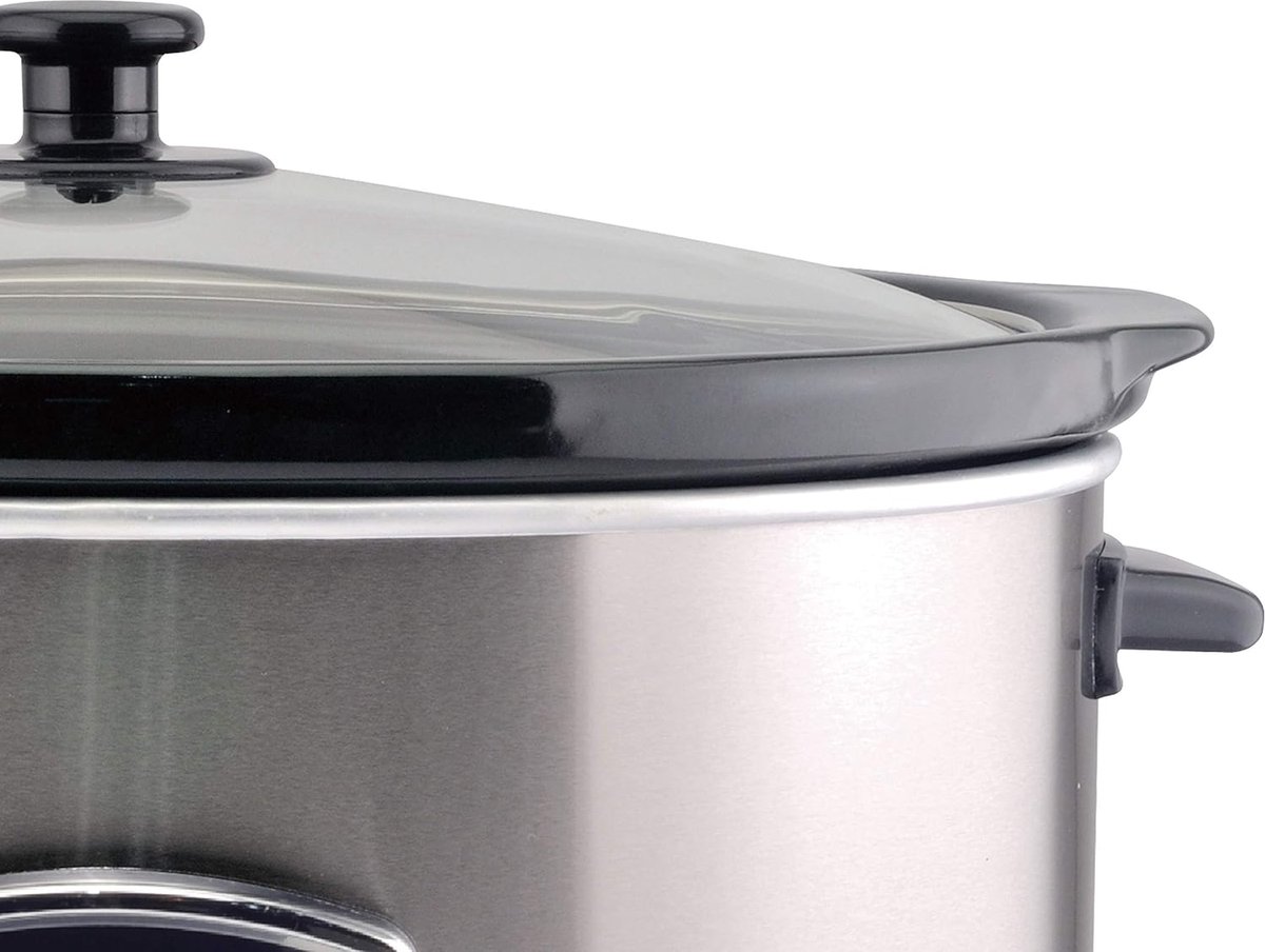 Afbeelding 3 van Slowcooker met Timer - Programmeerbare slowcooker - Elektrische slowcooker - Digitale slowcooker - Binnenpan - Eten
