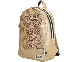 Zebra Trends Rugzak - Metallic Panterprint - M - Rugtas - Schooltas - Goud