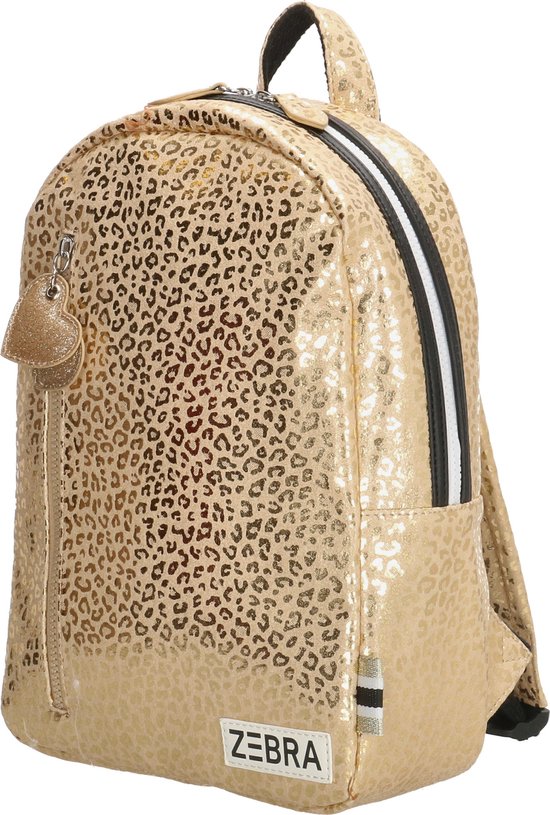 Zebra Trends Rugzak - Metallic Panterprint - M - Rugtas - Schooltas - Goud