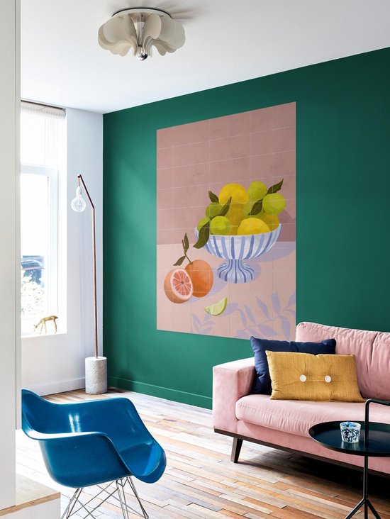 IXXI Bittersweet, Good Blauw - 80 x 100 cm - Support de suspension gratuit - Grande décoration murale et posters - Illustrations, Coloré, Ludique, Art numérique