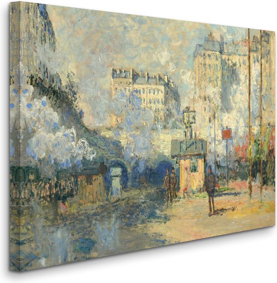 Claude Monet - The Gare Saint-Lazare Arrival of a Train - Aankomst van een trein bij het station Saint-Lazare (1877) - 2:3