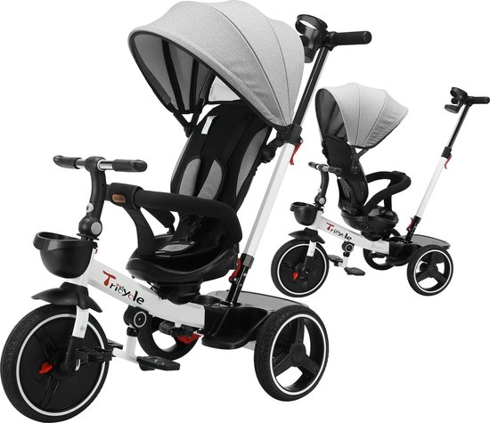 Coco® - Kinder Fiets - Peuter Fiets - Fiets Met Duwstang - Driewieler - 1 tot 5 Jaar Fiets - 360 Graden Rotatie