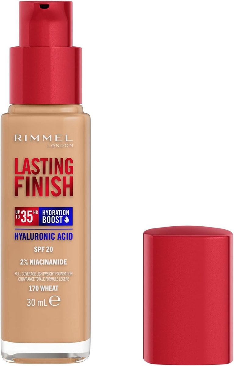 Rimmel Lasting Finish 35HR Hyaloronic Acid Foundation SPF 20 - 170 Wheat