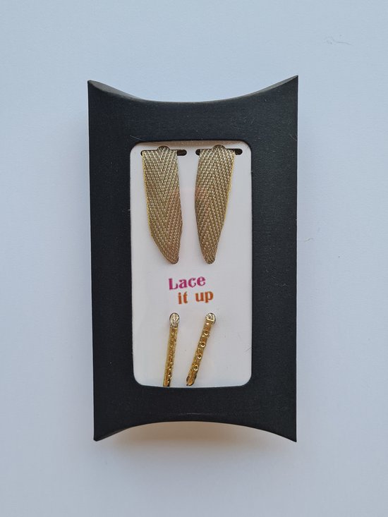 Lace it up Handgemaakte Premium Platte Schoenveters - Goud Metallic - 150cm - Voor Sneakers, Wandelschoenen & Werkschoenen