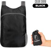 Rugtas - Rugzak - Opvouwbaar Lichtgewicht - Rugzak Heren en Dames Outdoor - Backpacken - Camping - Spatwaterdicht - Schooltas - Wandelen - Reizen - Zwart
