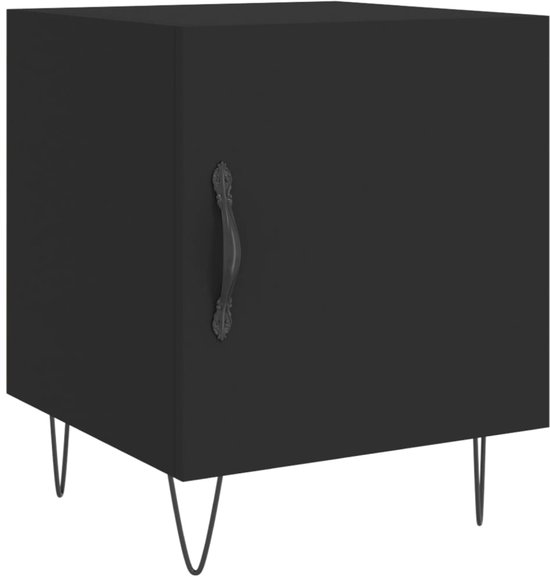 Nachtkastjes 2 st 40x30x40 cm bewerkt hout zwart
