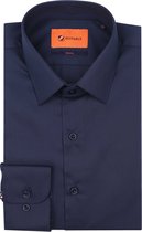 Chemise En Sergé Adaptée Marine - Taille 38 - Homme - Chemises Formel