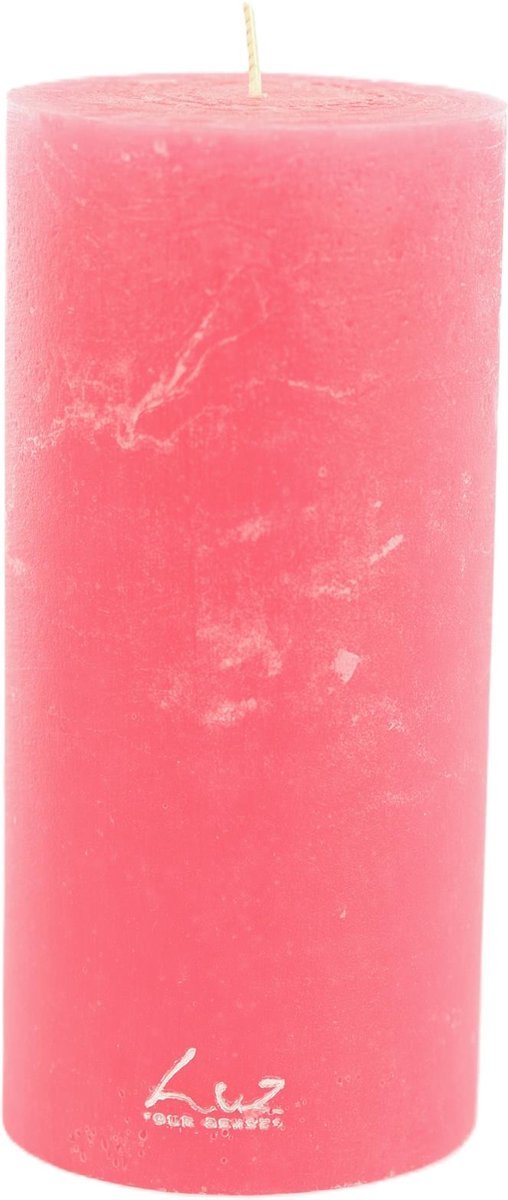 LUZ Rasteli Luz Your Kaars Cilinder Roze-Fuchsia Roze D 9 cm H 19 cm