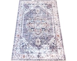 Lavandoux - Vloerkleed - Tapijt - Vintage - Khouribga - Grijs - 160x230 cm Lavandoux - Vloerkleed - Tapijt - Vintage - Khouribga - Grijs - 160x230 cm