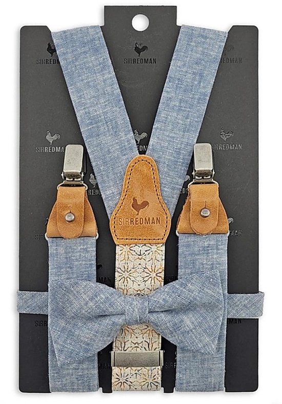 bretels combi pack Mister Barber, Sir Redman, Bretels met strik, Heren