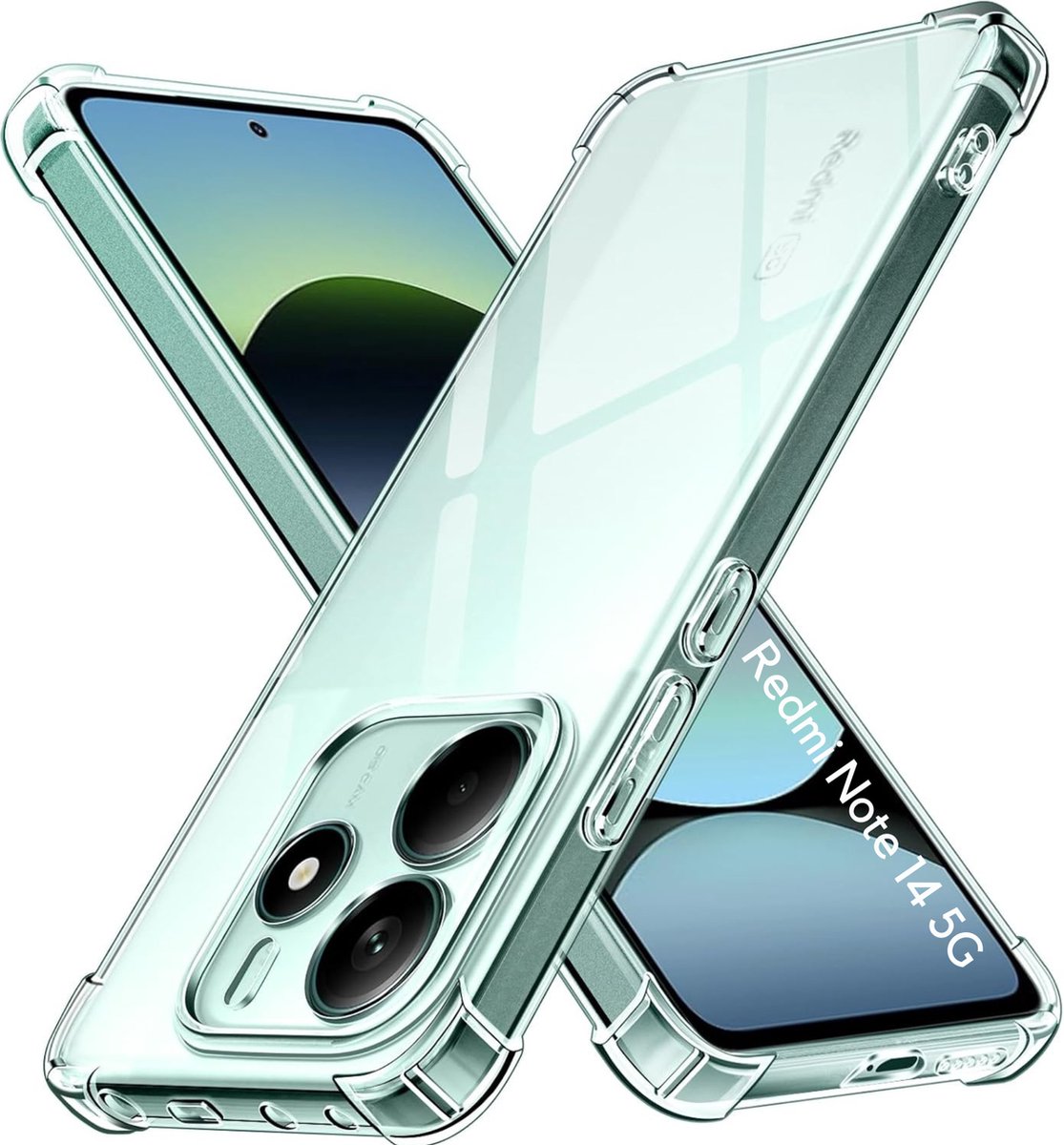 Hoesje voor Xiaomi Redmi Note 14 5G backcover Shockproof siliconen Transparant