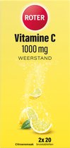 Roter Vitamine C 1000mg bruis - Hoge dosering vitamine C ter ondersteuning van je weerstand - 40 bruistabletten met citroensmaak
