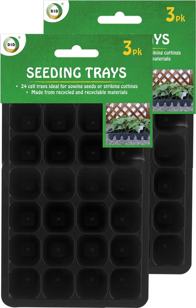 DID Kweekbak - 2x - 3-pack - 24 vakjes - zaaibak - zaaitray - zaadbak