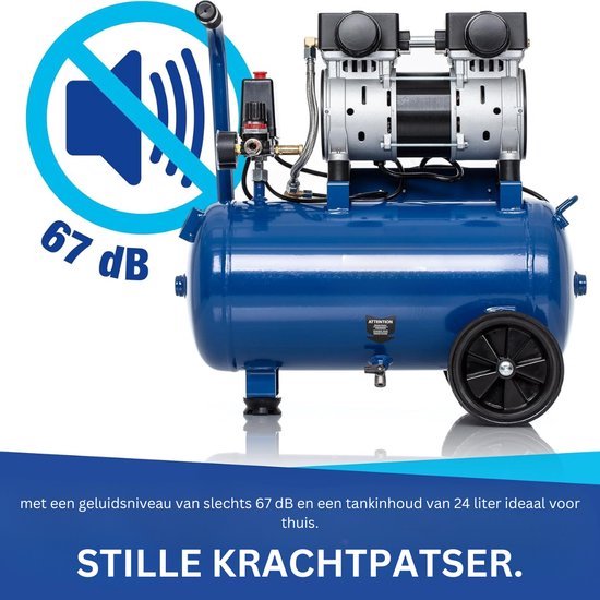 Thuys – Stille Compressor – Airpress – Luchtcompressor – Draagbaar – 12V Pomp – Autobanden – Compact Design – Blauw — afbeelding 3