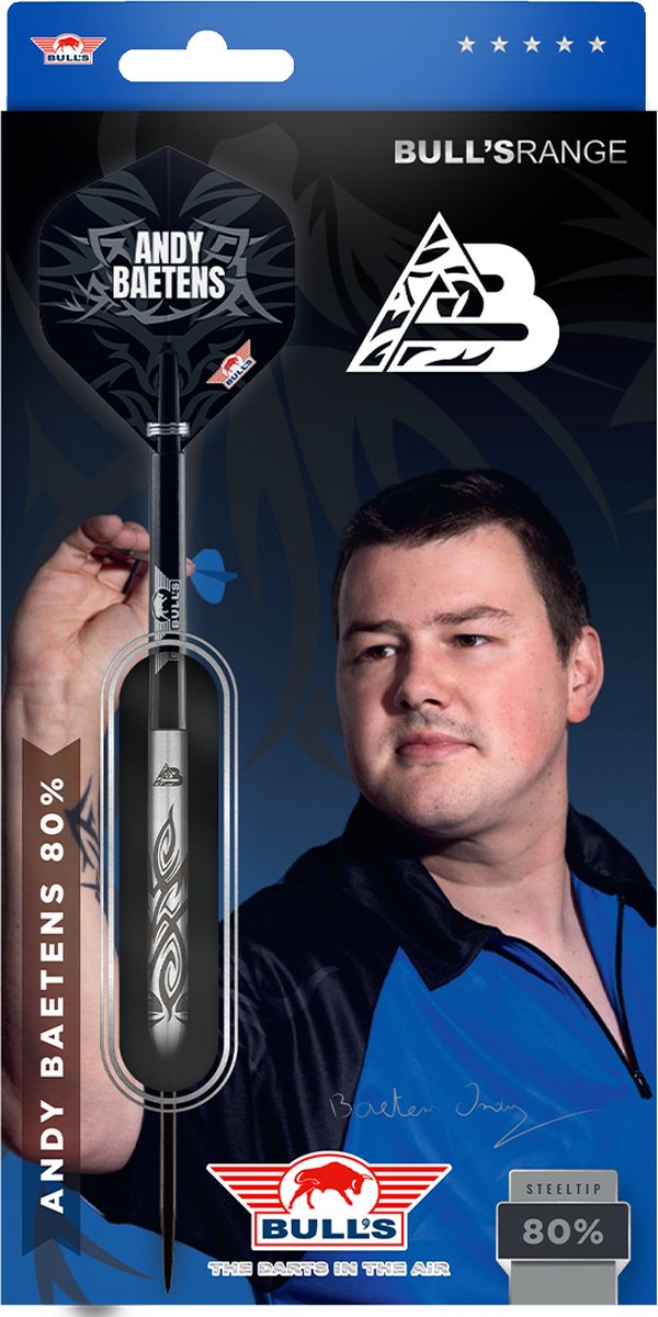 Bull's Andy Baetens 80% Tungsten 21 gram Steeltip Dartpijlen van Bull's — afbeelding 5