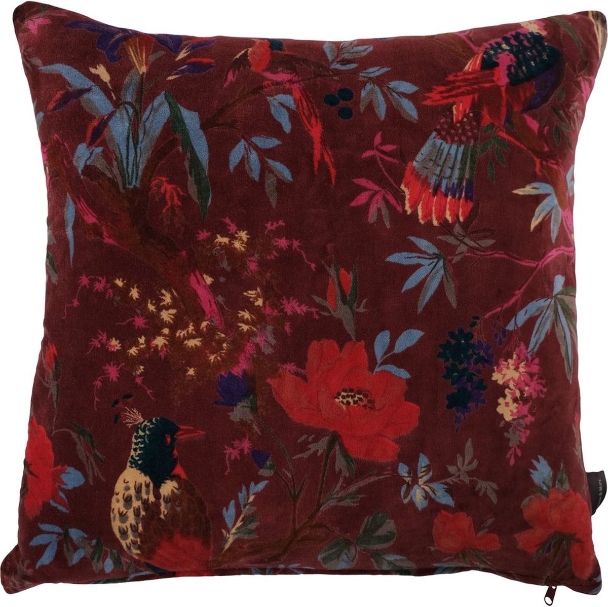 Mars & More Paradise kussen - sierkussen rood - 60 cm x 60 cm