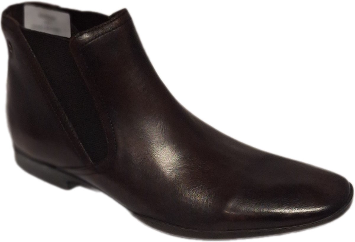 Base London -CHELSEABOOTS-WAXY BROWN-LEER