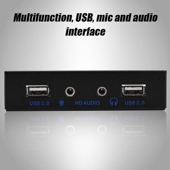 Wendry Pannello Frontale Floppy 3.5'' - 2 USB 2.0 + HD Audio/Microfono - Plug And Play - 2