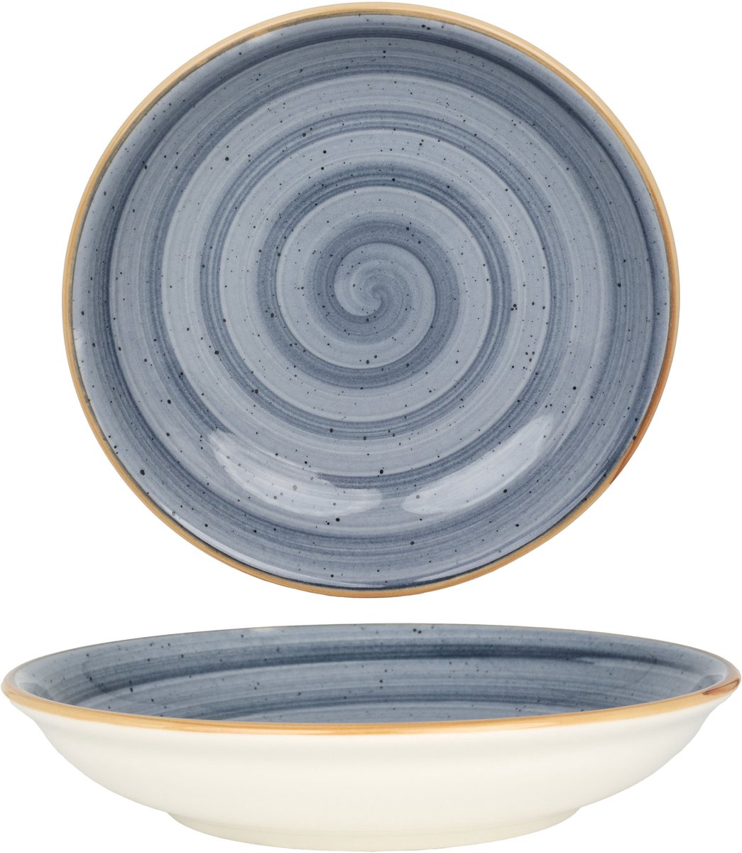 Bonna Serveerschaal - Aura Dusk - Porselein - 20 cm (500cc) - set van 2
