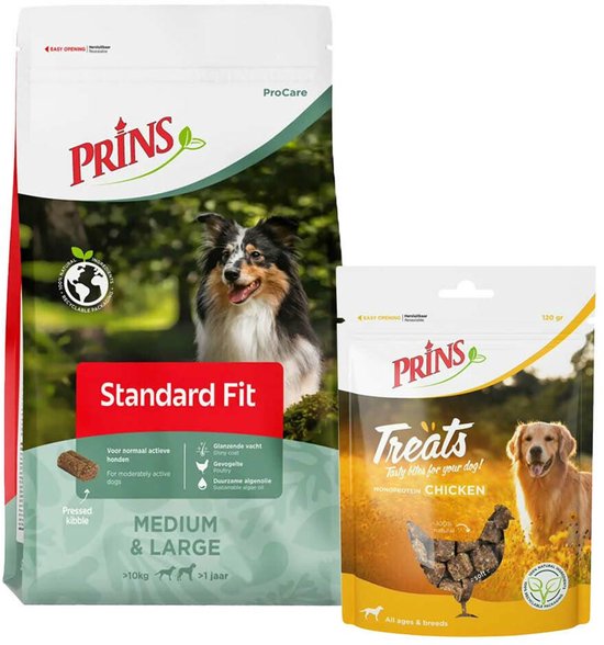 Prins Prins ProCare Standard Fit 20 kg & Treats Chicken - x - Voordeelverpakking