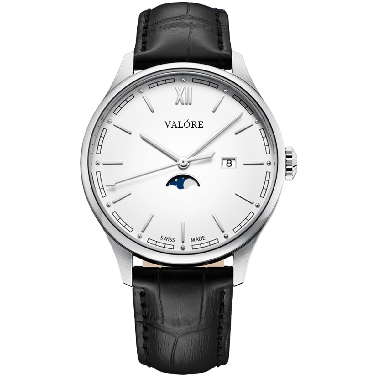 Valóre wearables - Notte - bianco - herenhorloge - Swiss Made - K1 gehard mineraalglas met saffiercoating - 41mm