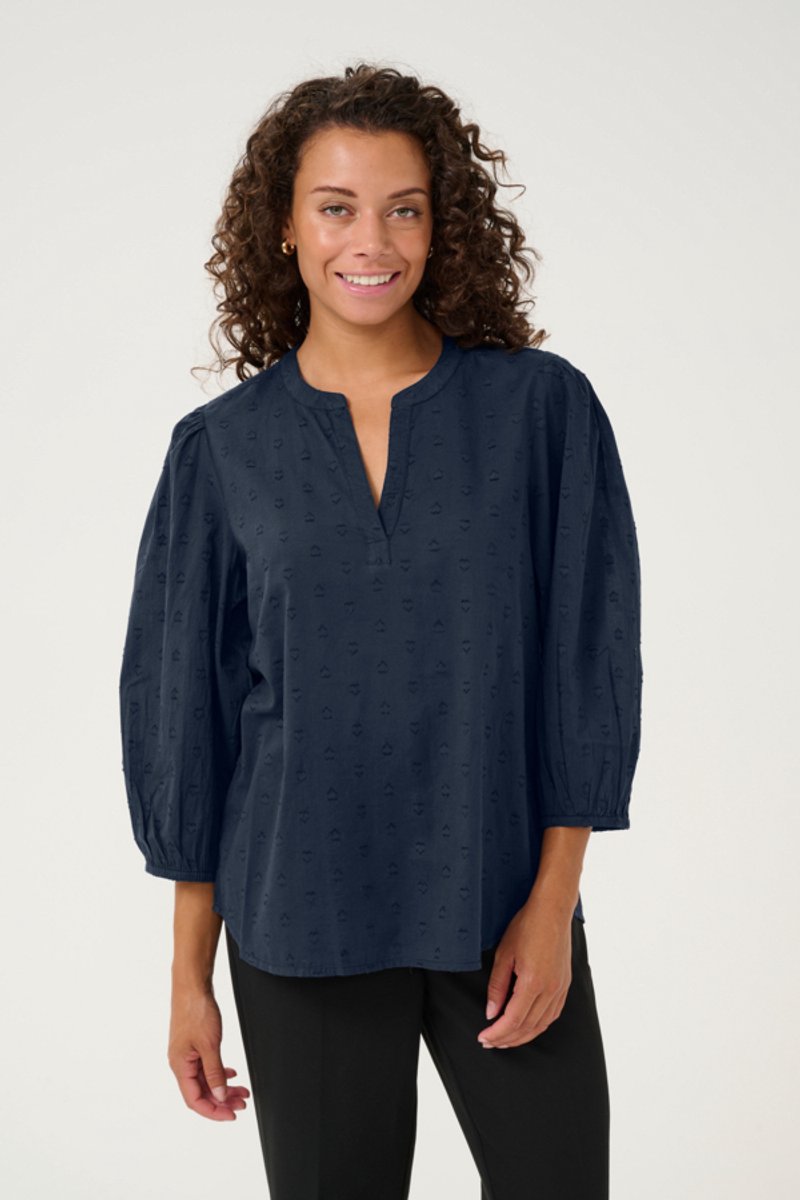 Kaffe Dames Blouse Blauw KAjollia