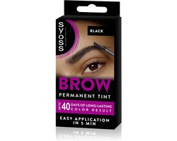 SYOSS Brow Tint Zwart - Permanente Wenkbrauwverf – Starterskit - Langdurige Kleur – Natuurlijke Look - Tot 10 toepassingen