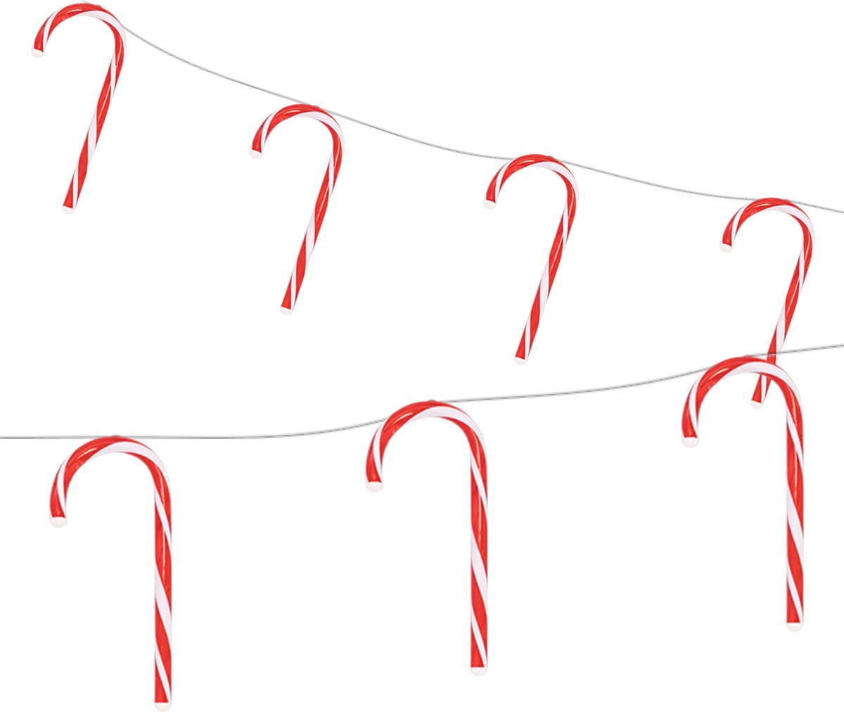 LED Candy Cane Lichtketting 330 cm met 28 warm witte LED's