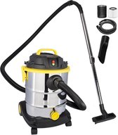 Bol.com Royalty Line® WDVC25 Nat- en Droogzuiger - 25 Liter Bouwstofzuiger - 1400W - RVS Container - Alleszuiger Met Blaasfunctie aanbieding